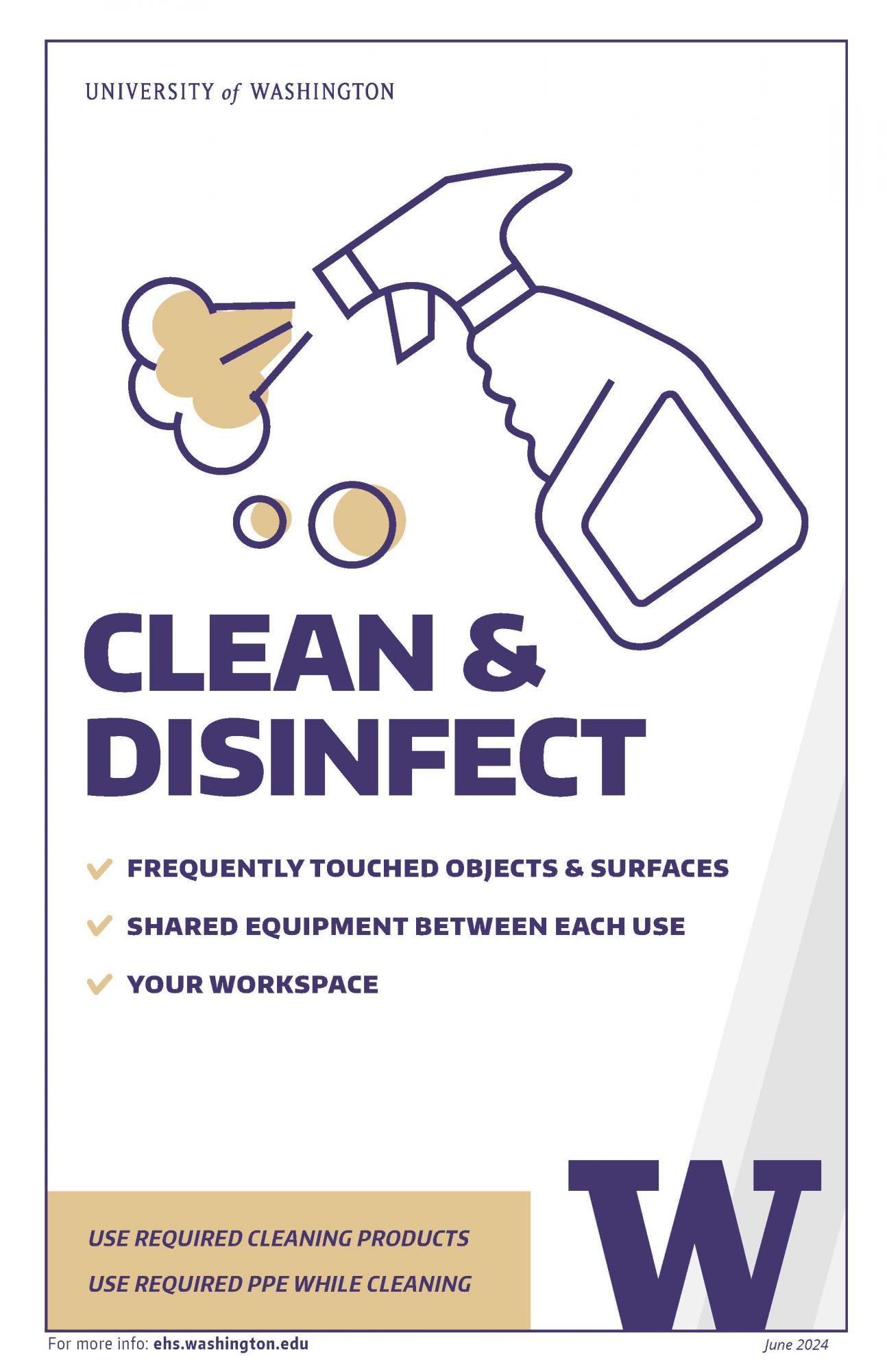 clean and disinfect poster